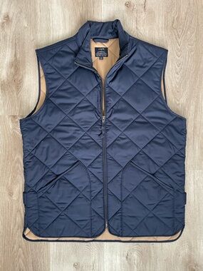 J. Crew Quilted Navy Vest